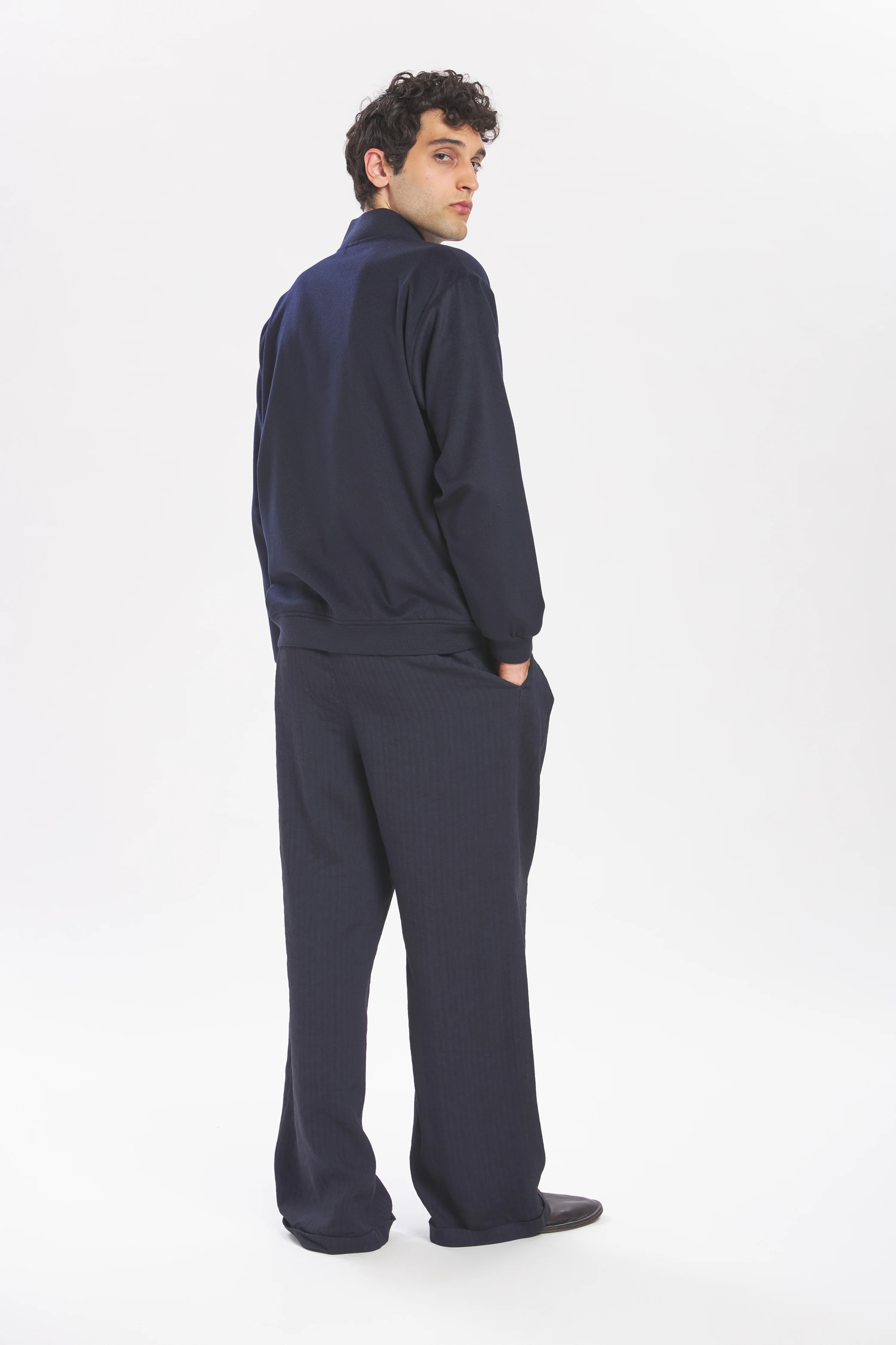 Coat Gabier Cachemire Navy - Image 3