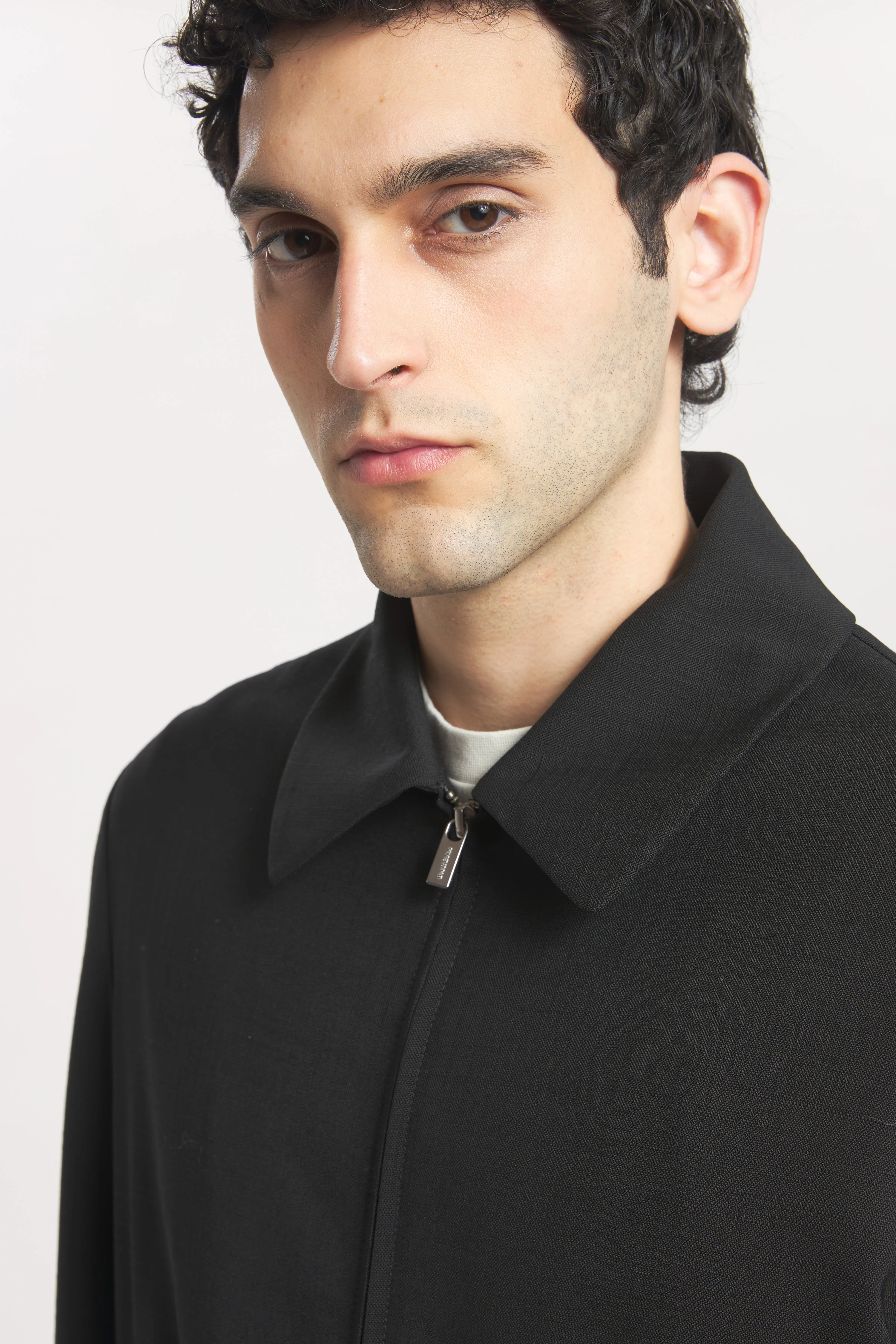 Coat  Tibio Grana Nero - Image 6