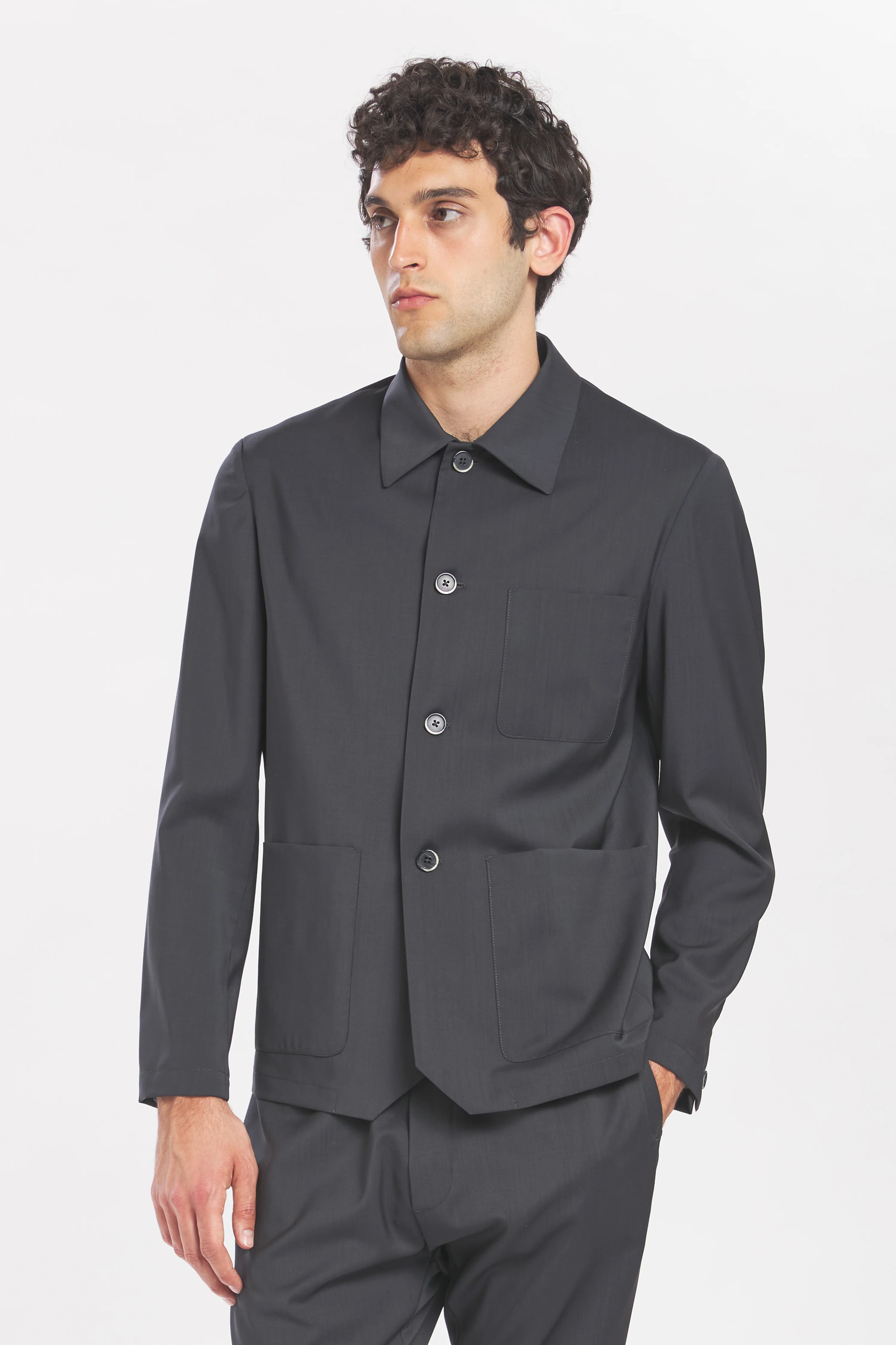 Overshirt Visal Tropical Piombo - Image 3
