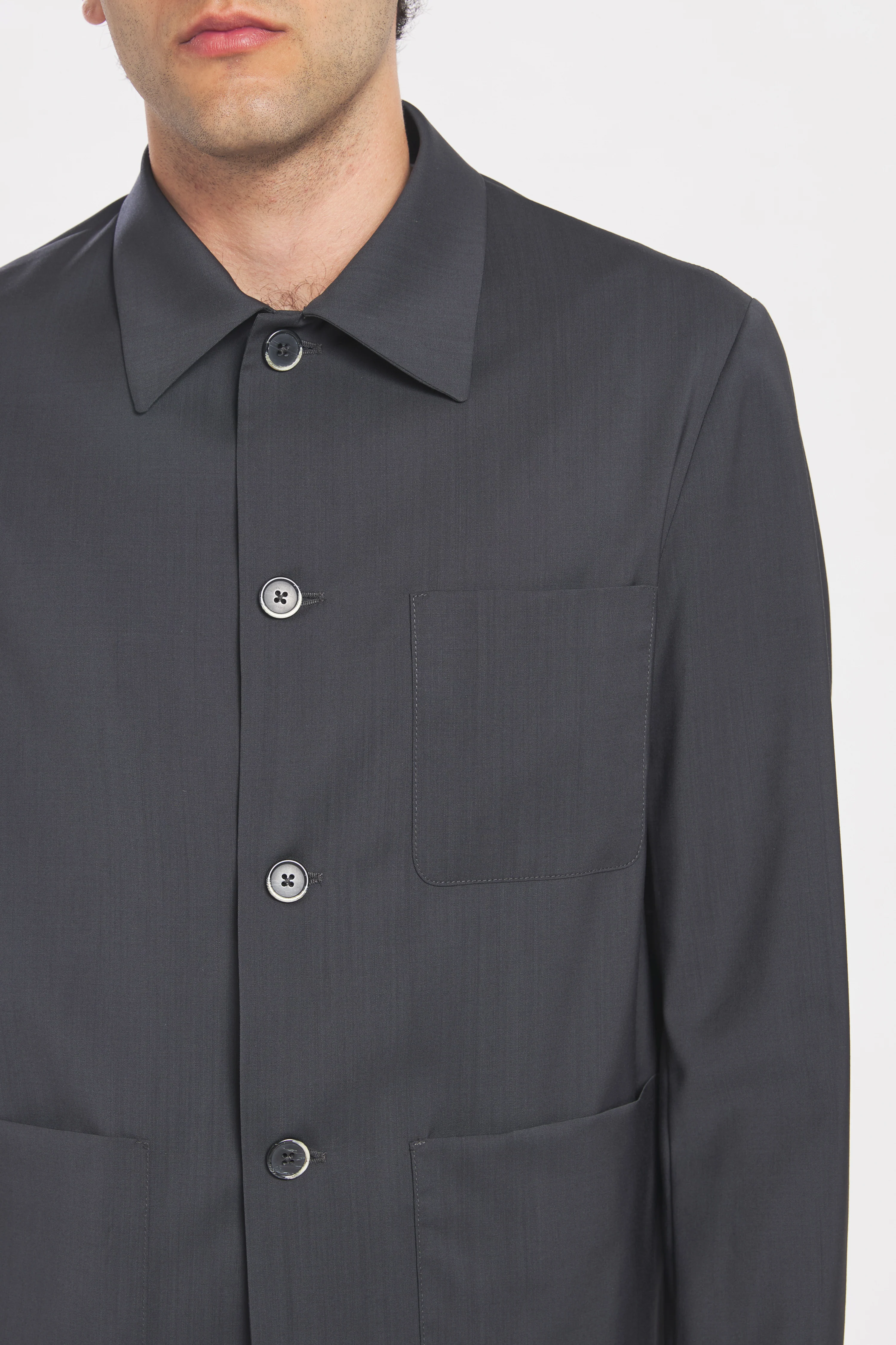 Overshirt Visal Tropical Piombo - Image 5