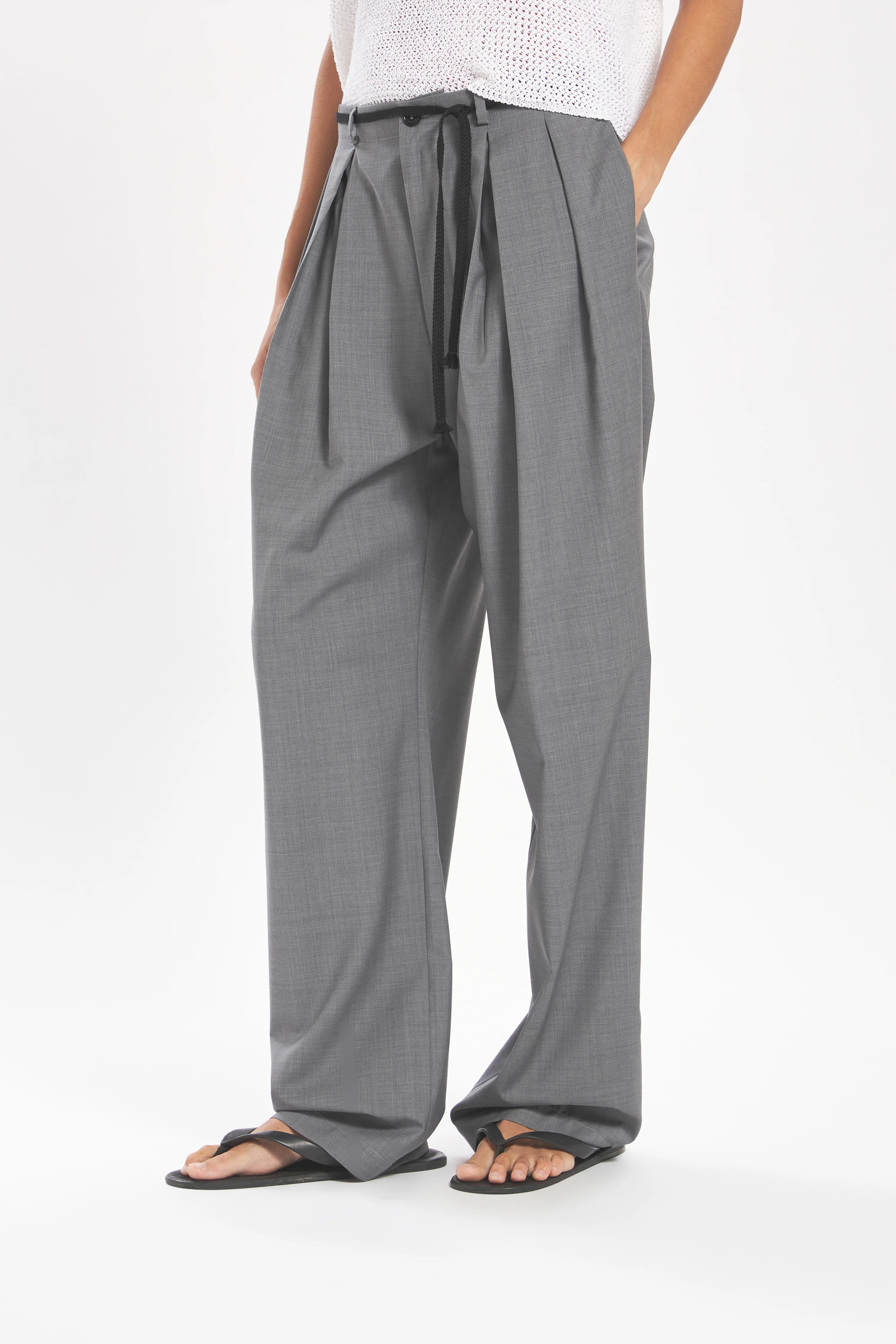 Trousers Pestrin Tropical Grigio - Image 4